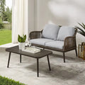 Haven 2Pc Outdoor Wicker Conversation Set - 75 D x 48 W x 29.75 H