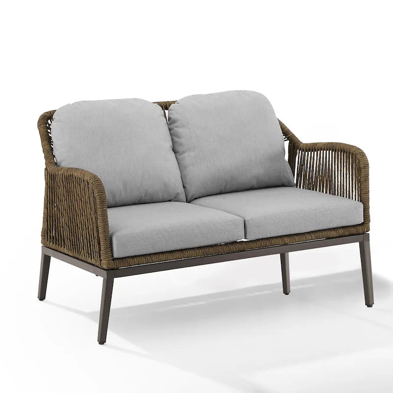 Ensemble de conversation extérieur en résine tressée Haven (2 pièces) - 75 cm (P) x 48 cm (L) x 29,75 cm (H)