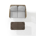 Ensemble de conversation extérieur en résine tressée Haven (2 pièces) - 75 cm (P) x 48 cm (L) x 29,75 cm (H)