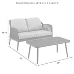 Ensemble de conversation extérieur en résine tressée Haven (2 pièces) - 75 cm (P) x 48 cm (L) x 29,75 cm (H)