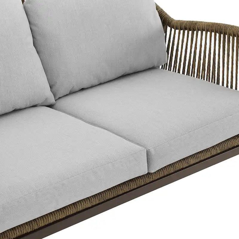 Ensemble de conversation extérieur en résine tressée Haven (2 pièces) - 75 cm (P) x 48 cm (L) x 29,75 cm (H)