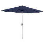 Ensemble de salle à manger d'extérieur 5 pièces, comprenant 1 table carrée en métal de 94 cm avec trou pour parasol et 4 chaises en rotin avec coussins.