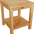 Table d'appoint de patio d'extérieur Seven Seas Teak Panama en bois de teck avec étagère