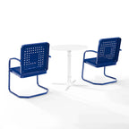 Ensemble bistro d'extérieur en métal Crosley Bates 3 pièces - 32 x 104 x 35