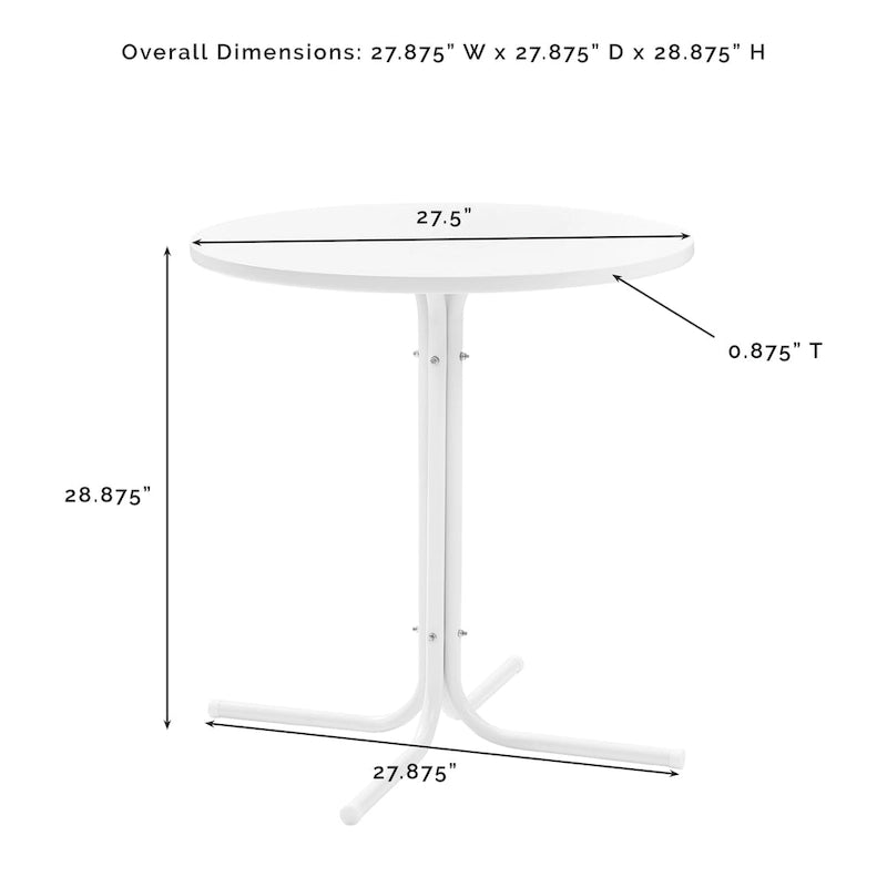 Ensemble bistro d'extérieur en métal Crosley Bates 3 pièces - 32 x 104 x 35
