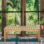 Banc de jardin sans dossier Seven Seas Teak Ocean City en bois de teck, 120 cm