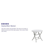 Table pliante ronde en plastique de 80 cm (2,63 pieds) - Table événementielle