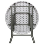 Table pliante ronde en plastique de 80 cm (2,63 pieds) - Table événementielle