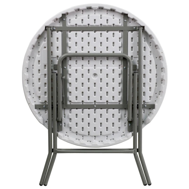 Table pliante ronde en plastique de 80 cm (2,63 pieds) - Table événementielle