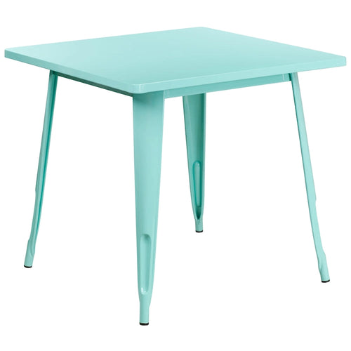31.5  Square Metal Indoor-Outdoor Table