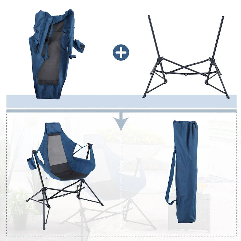 Hamac de camping pliable avec support