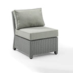 Fauteuil central d'angle en osier Bradenton Outdoor