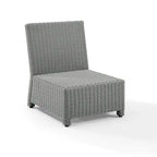 Fauteuil central d'angle en osier Bradenton Outdoor