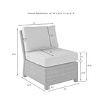 Fauteuil central d'angle en osier Bradenton Outdoor