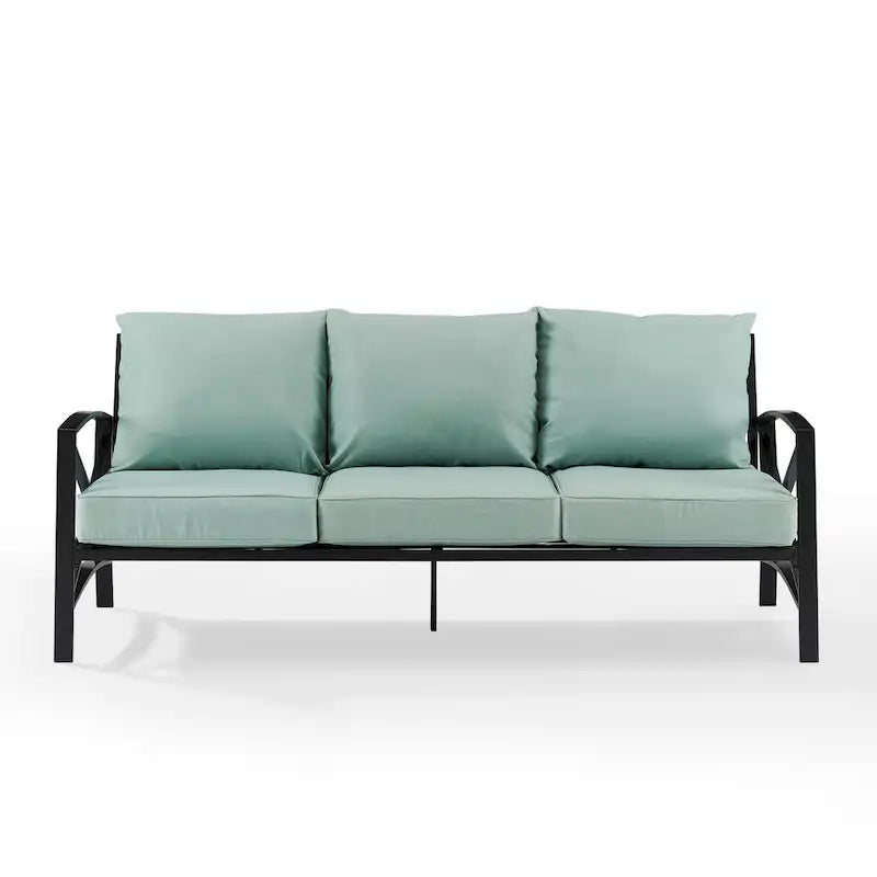 Canapé d'extérieur en métal Crosley Kaplan - 79 cm (L) x 30,5 cm (P) x 32 cm (H)