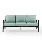 Canapé d'extérieur en métal Crosley Kaplan - 79 cm (L) x 30,5 cm (P) x 32 cm (H)
