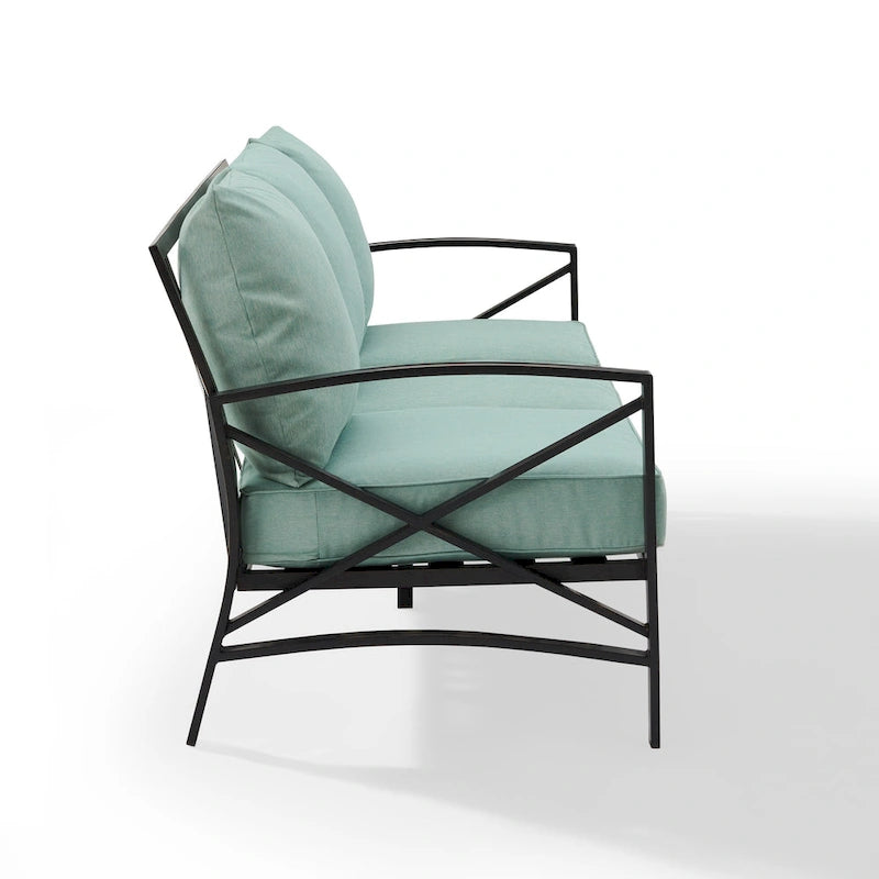 Canapé d'extérieur en métal Crosley Kaplan - 79 cm (L) x 30,5 cm (P) x 32 cm (H)