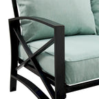 Canapé d'extérieur en métal Crosley Kaplan - 79 cm (L) x 30,5 cm (P) x 32 cm (H)