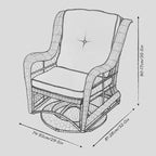 Ensemble de conversation 3 pièces avec fauteuil pivotant en osier de Havenside Home
