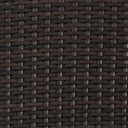 Fauteuil central d'extérieur Palm Harbor en résine tressée marron avec coussins gris - 77,5 cm (H) x 58,5 cm (L) x 67,5 cm (P)