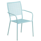 Ensemble de salle à manger carré en acier 5 pièces de 90 cm (35,5 pouces) pour intérieur et extérieur