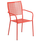 Ensemble de salle à manger carré en acier 5 pièces de 90 cm (35,5 pouces) pour intérieur et extérieur
