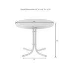 Table d'appoint rétro en métal jaune Crosley