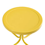 Table d'appoint rétro en métal jaune Crosley
