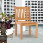 Chaise d'appoint Chic Teak Elzas en bois de teck pour salle à manger intérieure/extérieure