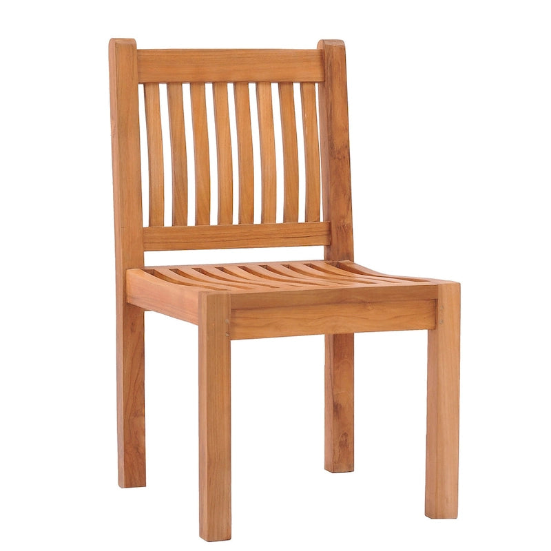Chaise d'appoint Chic Teak Elzas en bois de teck pour salle à manger intérieure/extérieure