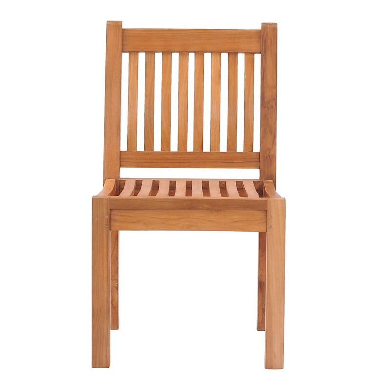 Chaise d'appoint Chic Teak Elzas en bois de teck pour salle à manger intérieure/extérieure