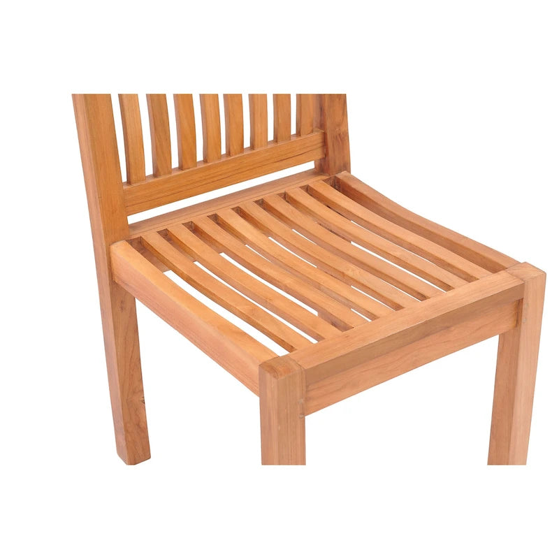 Chaise d'appoint Chic Teak Elzas en bois de teck pour salle à manger intérieure/extérieure