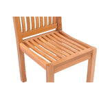 Chaise d'appoint Chic Teak Elzas en bois de teck pour salle à manger intérieure/extérieure