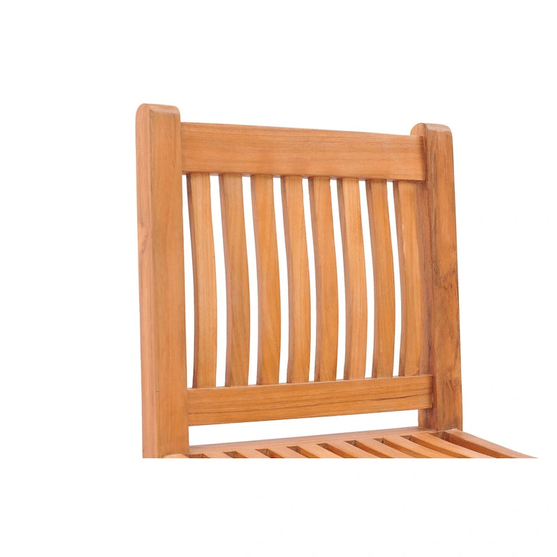 Chaise d'appoint Chic Teak Elzas en bois de teck pour salle à manger intérieure/extérieure