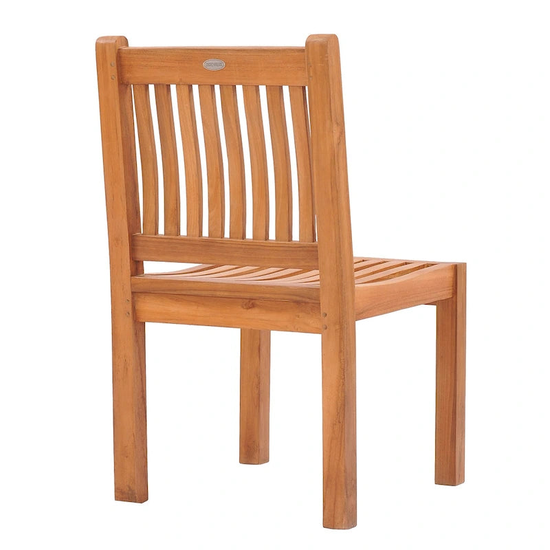 Chaise d'appoint Chic Teak Elzas en bois de teck pour salle à manger intérieure/extérieure