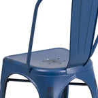 Chaise empilable en métal vieilli pour intérieur et extérieur - Mobilier de cuisine