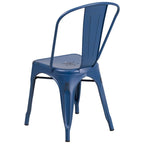 Chaise empilable en métal vieilli pour intérieur et extérieur - Mobilier de cuisine