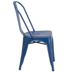 Chaise empilable en métal vieilli pour intérieur et extérieur - Mobilier de cuisine