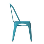 Chaise empilable en métal vieilli pour intérieur et extérieur - Mobilier de cuisine