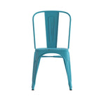 Chaise empilable en métal vieilli pour intérieur et extérieur - Mobilier de cuisine
