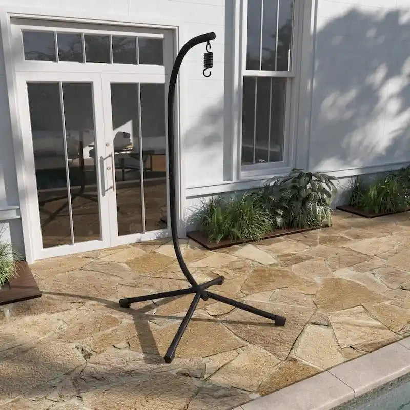 Support en C pour chaise suspendue commerciale en acier résistant aux intempéries avec quincaillerie incluse