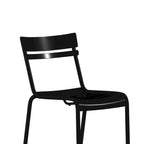 Tabourets de bar modernes à lattes métalliques de qualité commerciale pour intérieur/extérieur (ensemble de 4)