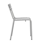 Tabourets de bar modernes à lattes métalliques de qualité commerciale pour intérieur/extérieur (ensemble de 4)