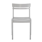 Tabourets de bar modernes à lattes métalliques de qualité commerciale pour intérieur/extérieur (ensemble de 4)