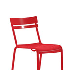 Tabourets de bar modernes à lattes métalliques de qualité commerciale pour intérieur/extérieur (ensemble de 4)