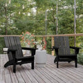 Ensemble de 2 chaises Adirondack commerciales tout temps avec porte-gobelets