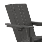 Ensemble de 2 chaises Adirondack commerciales tout temps avec porte-gobelets