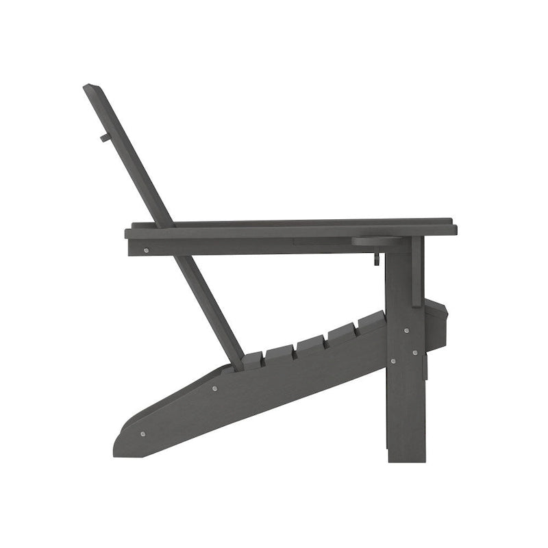 Ensemble de 2 chaises Adirondack commerciales tout temps avec porte-gobelets