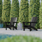 Ensemble de 2 chaises Adirondack commerciales tout temps avec porte-gobelets