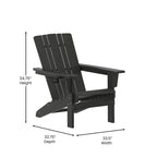 Ensemble de 2 chaises Adirondack commerciales tout temps avec porte-gobelets